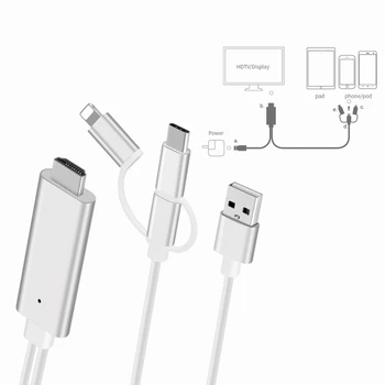 HDMI Cable USB Micro Type C For Lightning Audio Video Game Monitor Computer TV Projector For Huawei iPhone Samsung Xiaomi Redmi
HDMI Cable USB Micro Type C For Lightning Audio Video Game Monitor Computer TV Projector For Huawei iPhone Samsung Xiaomi Redmi