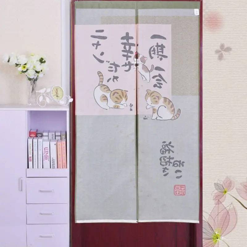 85x150CM Japanese Style Doorway Curtain Screen Cartoon Meow Cat Cherry Blossom Polyester Kitchen Tapestry Home Decoration
85x150CM Japanese Style Doorway Curtain Screen Cartoon Meow Cat Cherry Blossom Polyester Kitchen Tapestry Home Decoration