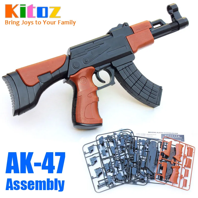 

Kitoz Assembly Gun Rifle AK-47 AK47 DIY Building Blocks 3D Miniature Model Plastic Toy Gift for Boy Kids