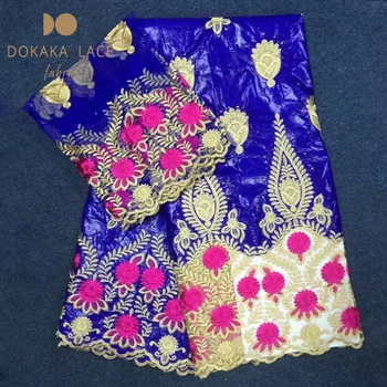 Royal Blue Bazin Riche Lace Fabric With 2 Yards Net Blouse Rhinestones Design Gold Line Guipure Embroidery African Nigeria Basin
Royal Blue Bazin Riche Lace Fabric With 2 Yards Net Blouse Rhinestones Design Gold Line Guipure Embroidery African Nigeria Basin