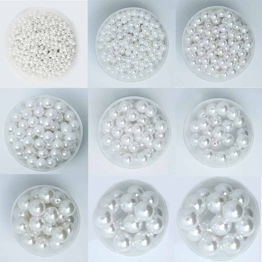 3mm-20mm White/Ivory ABS Imitation Round Pearl Beads Loose Spacer Beads For Jewelry Making DIY Bracelet Necklace
3mm-20mm White/Ivory ABS Imitation Round Pearl Beads Loose Spacer Beads For Jewelry Making DIY Bracelet Necklace