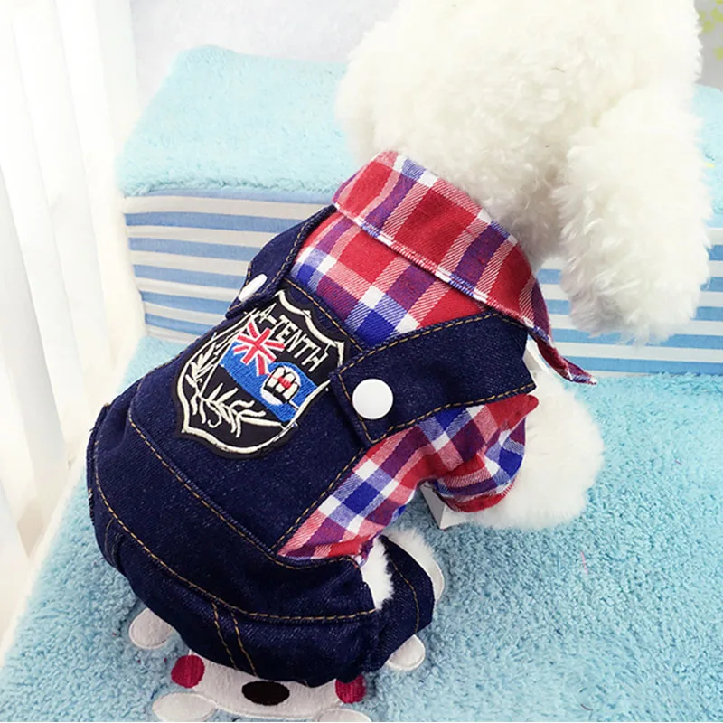 New Dog Clothes Pet Products Puppy Cat Costumes Lattice Four Legs With Jeans Onesies Jacket Spring Summer Autumn Wear DC616
New Dog Clothes Pet Products Puppy Cat Costumes Lattice Four Legs With Jeans Onesies Jacket Spring Summer Autumn Wear DC616