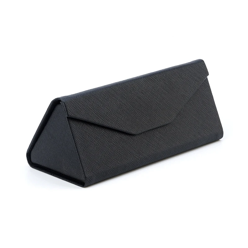 

High Quality Fashion Portable Triangular Glasses Case Sturdy Collapsible Magnetic Sunglasses Case Sturdy Metal Eyeglasses Box