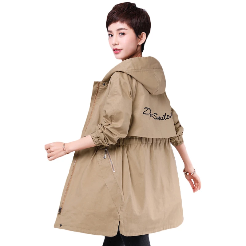2018 Spring autumn long trench coat womens large size loose windbreaker female casual hooded windbreakers womens solid overcoat
2018 Spring autumn long trench coat womens large size loose windbreaker female casual hooded windbreakers womens solid overcoat