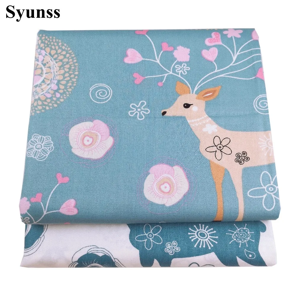 Syunss Cartoon Sika Deer Print Twill Cotton Fabric DIY Handmade Sewing Patchwork Baby Cloth Bedding Textile Quilting Tilda Tissu
Syunss Cartoon Sika Deer Print Twill Cotton Fabric DIY Handmade Sewing Patchwork Baby Cloth Bedding Textile Quilting Tilda Tissu