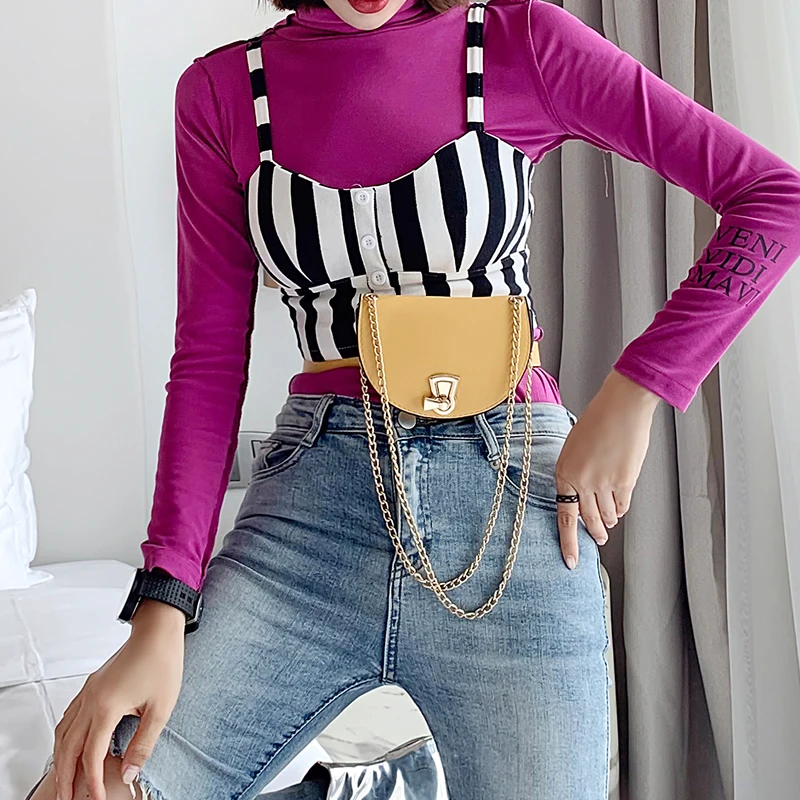 Fashion ins Snake Skin Half Round Waist Bags Women Mini Belt Bag with Chain Crossbody Small Bags Pu Leather Fanny Packs Ladies
Fashion ins Snake Skin Half Round Waist Bags Women Mini Belt Bag with Chain Crossbody Small Bags Pu Leather Fanny Packs Ladies