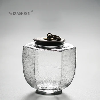 WIZAMONY Chinese Kung Fu Hammer Glass tea caddy canister Japanese Porcelain container for puer Oolong tea storage chests tea
WIZAMONY Chinese Kung Fu Hammer Glass tea caddy canister Japanese Porcelain container for puer Oolong tea storage chests tea