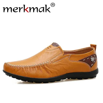 Merkmak Casual Genuine Leather Men Shoes Men's Loafers Moccasins Breathable Slip on Driving Shoes Man Plus Size 39-47 Work Shoes
Merkmak Casual Genuine Leather Men Shoes Men's Loafers Moccasins Breathable Slip on Driving Shoes Man Plus Size 39-47 Work Shoes