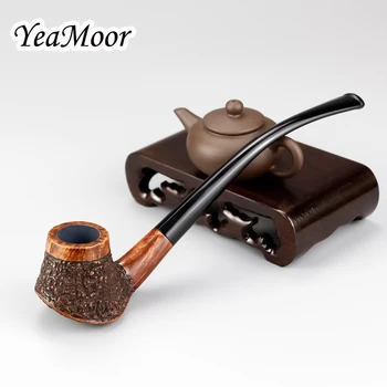 Creative Flat Bottom Smoking Pipe Long Bent Tobacco Pipe 3mm Filter Carven Briar Wood Pipe with 100 cleaners free Briar Smoking
Creative Flat Bottom Smoking Pipe Long Bent Tobacco Pipe 3mm Filter Carven Briar Wood Pipe with 100 cleaners free Briar Smoking