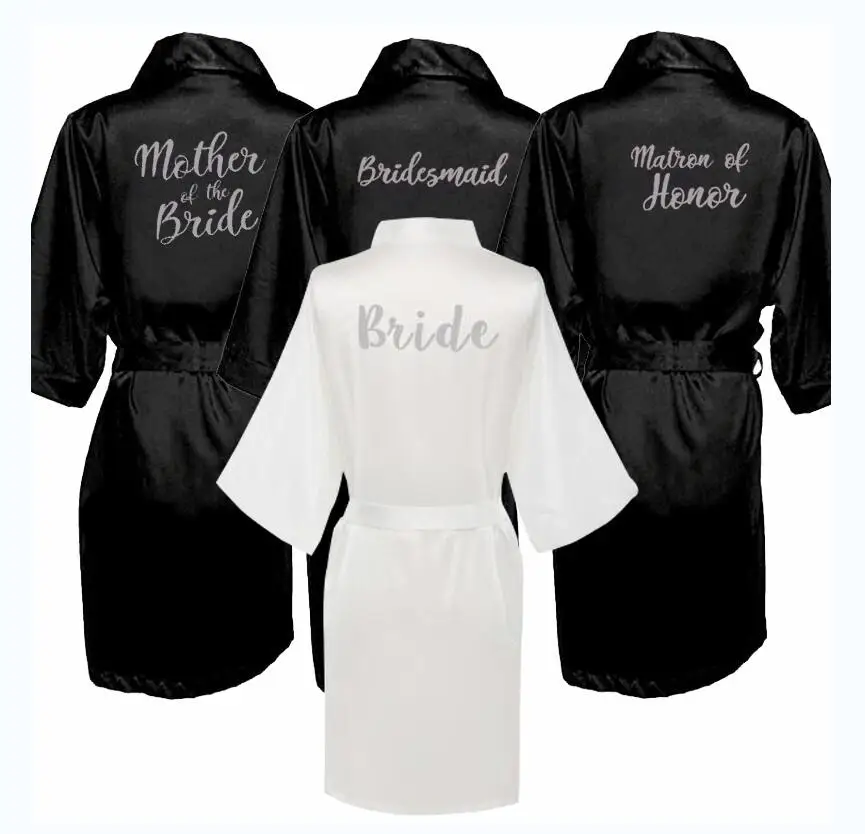 black robe silver grey writing sister of the bride satin robe bridal party getting ready robes wedding bridesmaid gift
black robe silver grey writing sister of the bride satin robe bridal party getting ready robes wedding bridesmaid gift