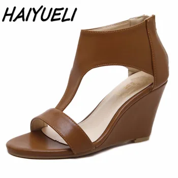 HAIYUELI Women Gladiator Wedges Sandals Shoes Woman High Heels Shoes Fashion Casual open toed Thick Bottom Women's Sandals
HAIYUELI Women Gladiator Wedges Sandals Shoes Woman High Heels Shoes Fashion Casual open toed Thick Bottom Women's Sandals