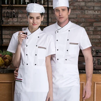Chef Jacket Summer Short Sleeves Food Service Cuisine Cook Shirt Breathable Kitchen Restaurant Uniform Hotel Barbershop Overalls
Chef Jacket Summer Short Sleeves Food Service Cuisine Cook Shirt Breathable Kitchen Restaurant Uniform Hotel Barbershop Overalls