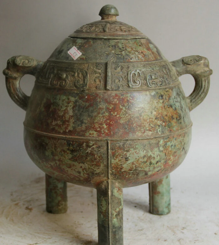 song voge gem S2072 Chinese Bronze 3 Foot Beast Head handle food vessel kettle Pot Jar Crock
song voge gem S2072 Chinese Bronze 3 Foot Beast Head handle food vessel kettle Pot Jar Crock