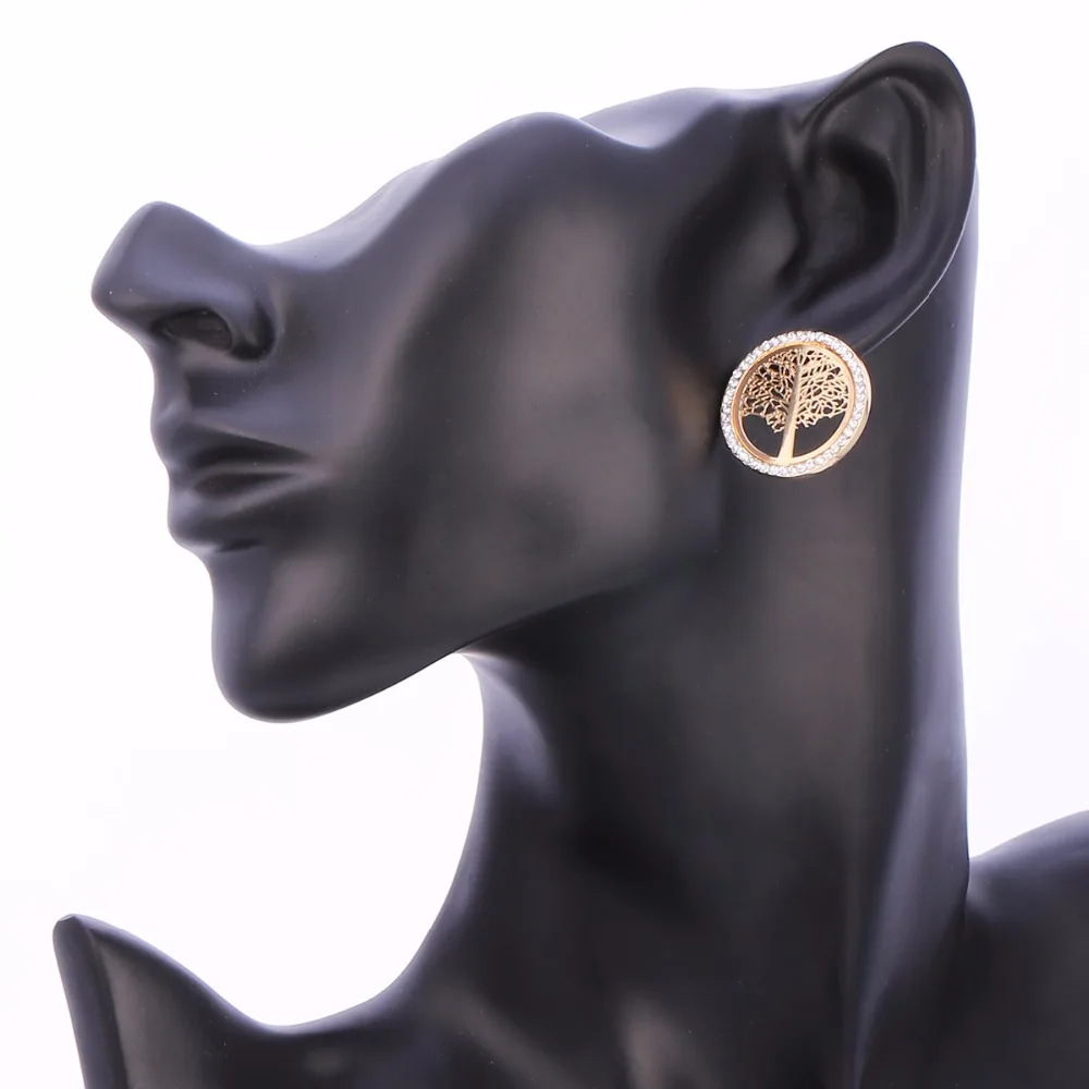 2018 New Round Tree Of Life Earrings Rose Gold Elegant Clear Crystal Tree Earrings Delicate Femme Earring Women Jewelry Gifts
2018 New Round Tree Of Life Earrings Rose Gold Elegant Clear Crystal Tree Earrings Delicate Femme Earring Women Jewelry Gifts