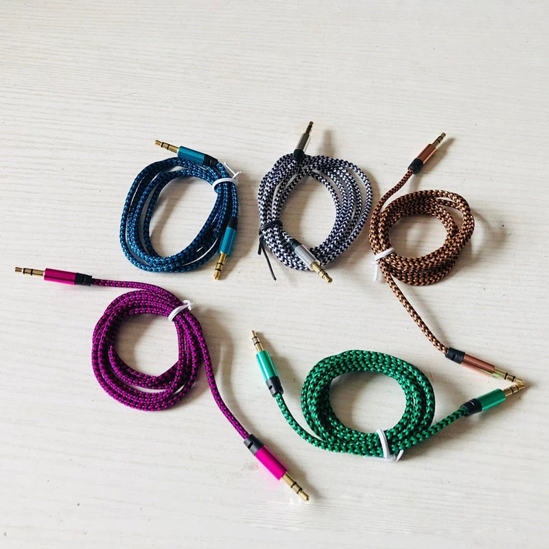 1m Nylon Aux Cable 3.5mm To 3.5 mm Male To Male Jack Auto Car Audio Cable Gold Plug Kabel line Cord Braided Audio Cable
1m Nylon Aux Cable 3.5mm To 3.5 mm Male To Male Jack Auto Car Audio Cable Gold Plug Kabel line Cord Braided Audio Cable
