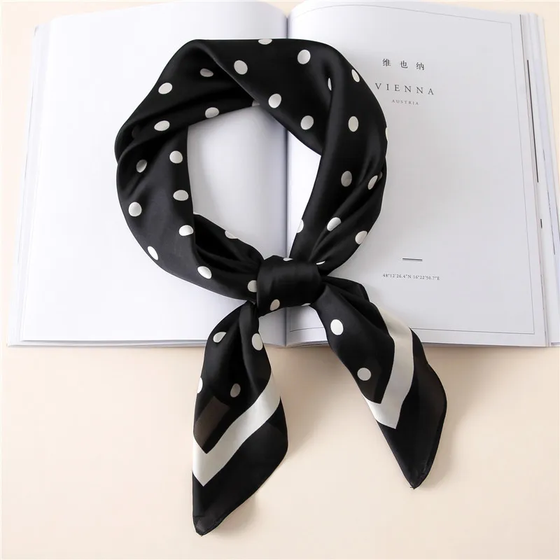 70*70cm Square Silk Feel Satin Scarf New Fashion Women Polka Dot Head Skinny Retro Hair Tie Band Small Square Wrap Neck Snood
70*70cm Square Silk Feel Satin Scarf New Fashion Women Polka Dot Head Skinny Retro Hair Tie Band Small Square Wrap Neck Snood