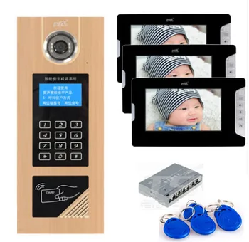 XinSiLu Visual building intercom system doorbell 7" Video Door Phone w/t Inductive and Password Unlocking for 3-apartments
XinSiLu Visual building intercom system doorbell 7" Video Door Phone w/t Inductive and Password Unlocking for 3-apartments