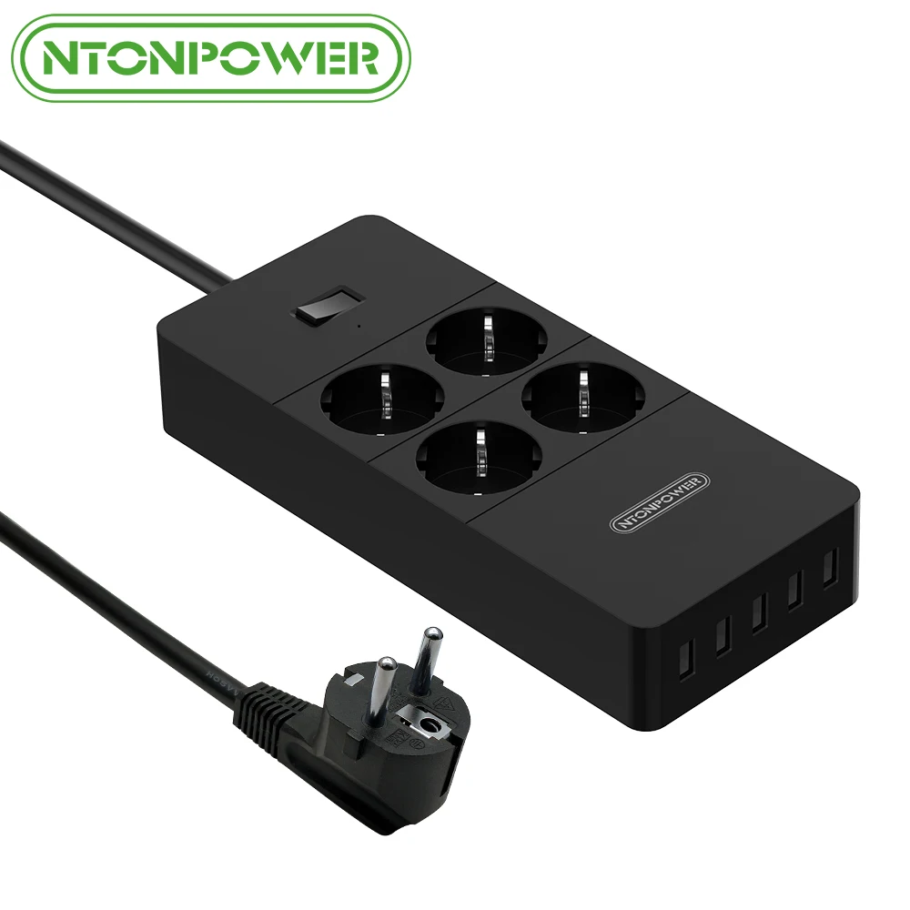 NTONPOWER Smart Power Strip Surge Protector 4/6/8 Power Sockets 4 USB Port EU Plug Extension Socket for Mobile Phones Tablets
NTONPOWER Smart Power Strip Surge Protector 4/6/8 Power Sockets 4 USB Port EU Plug Extension Socket for Mobile Phones Tablets