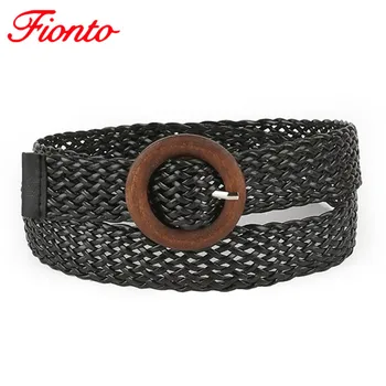 Women's Belt Hollow Breathable Woven Wide Belt Ethnic Style Round Buckle Wild Dress Accessories Belt Women's Fashion Belt AN1017
Women's Belt Hollow Breathable Woven Wide Belt Ethnic Style Round Buckle Wild Dress Accessories Belt Women's Fashion Belt AN1017