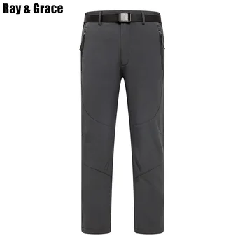 RAY GRACE Winter Hiking Pants Men Soft Shell Warm Fleece Outdoor Pants Waterproof Zipper Pocket Trekking Camping Mountain Belt
RAY GRACE Winter Hiking Pants Men Soft Shell Warm Fleece Outdoor Pants Waterproof Zipper Pocket Trekking Camping Mountain Belt