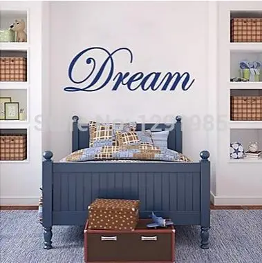 Dream Wall Quote Art Decal Sticker Home Decor Removable DIY wall sticker wedding decoration | Дом и сад