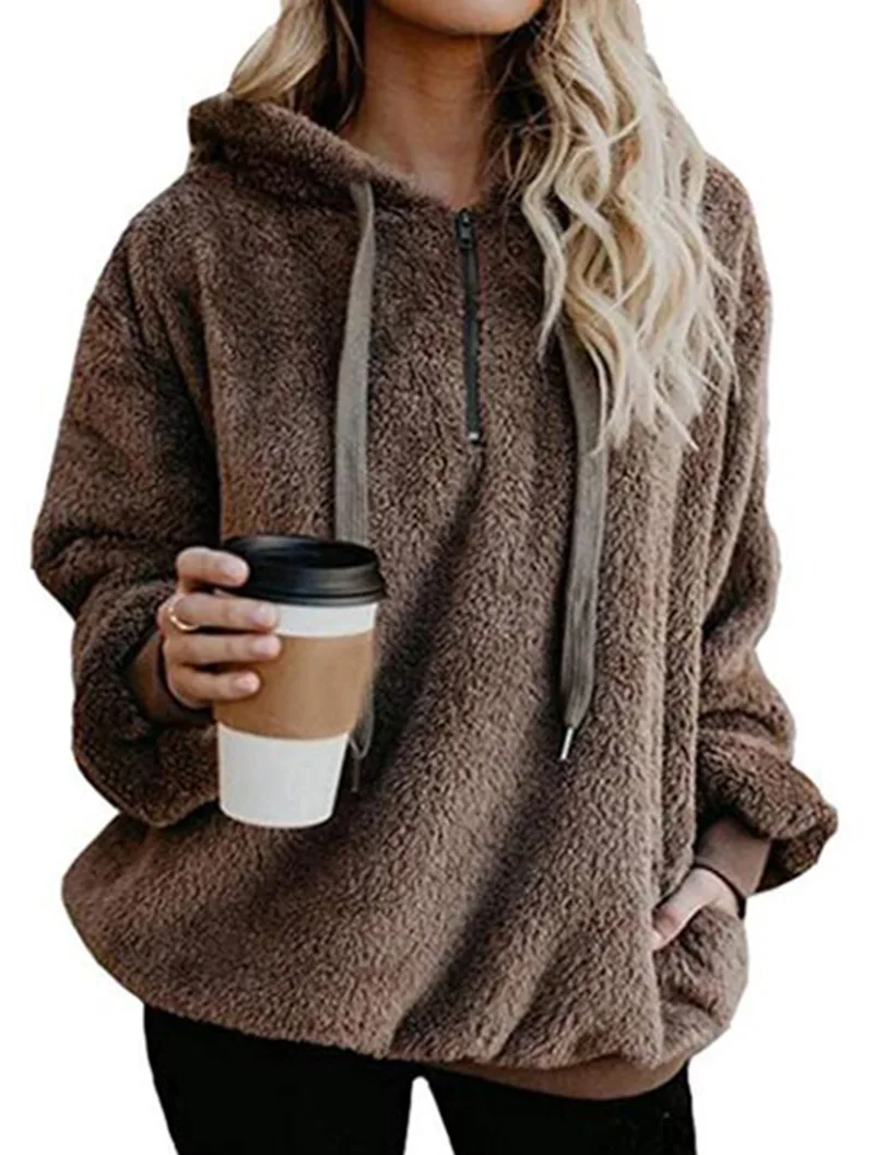 Women stitching Loose Sweatshirts Autumn Warm Ladies Casual Long Sleeve Solid Thick Plush knitting Sweatshirt sudadera mujer
Women stitching Loose Sweatshirts Autumn Warm Ladies Casual Long Sleeve Solid Thick Plush knitting Sweatshirt sudadera mujer