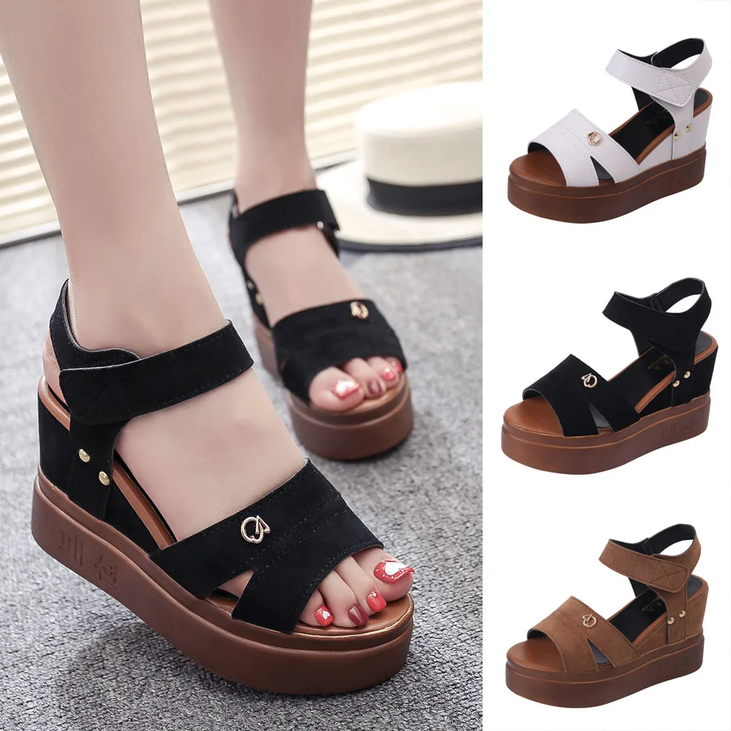 2019 Wedge Sandals Ladies Open Toe Sandal Summer Summer Women' Sandals Wedges Shoes Fish Mouth Shoes Thick Bottom Roman Sandals
2019 Wedge Sandals Ladies Open Toe Sandal Summer Summer Women' Sandals Wedges Shoes Fish Mouth Shoes Thick Bottom Roman Sandals