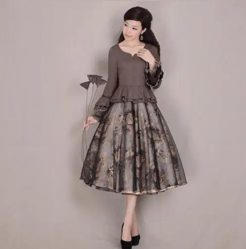 2019 Spring Autumn Fashion Elegant Fake Two Piece Women's Medium Long Dress Ruffles Flare Sleeve Dress S-XXXL Plus Size
2019 Spring Autumn Fashion Elegant Fake Two Piece Women's Medium Long Dress Ruffles Flare Sleeve Dress S-XXXL Plus Size