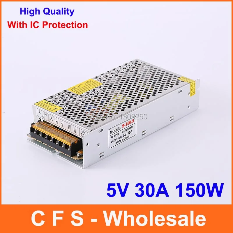5V 30A switching Power Suply Led Strip Led control Switching Switch AC 100V-240V to DC 5V 30A 150W Voltage Power Supply
5V 30A switching Power Suply Led Strip Led control Switching Switch AC 100V-240V to DC 5V 30A 150W Voltage Power Supply
