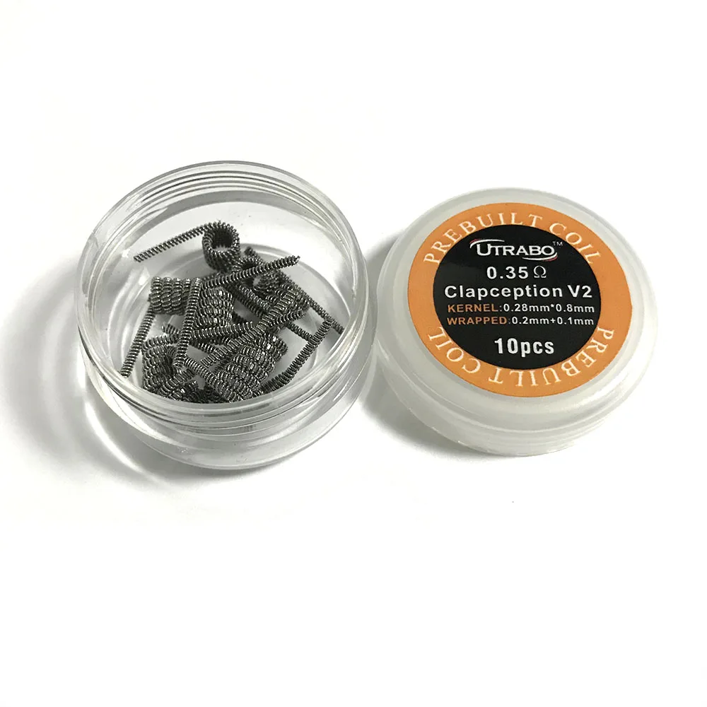 Clapception V2 Prebuilt Coils 10pcs 0.35ohm Resistance Wire E Cigarette Coil for Prebuilt Wire Heat Resistance Vape
Clapception V2 Prebuilt Coils 10pcs 0.35ohm Resistance Wire E Cigarette Coil for Prebuilt Wire Heat Resistance Vape