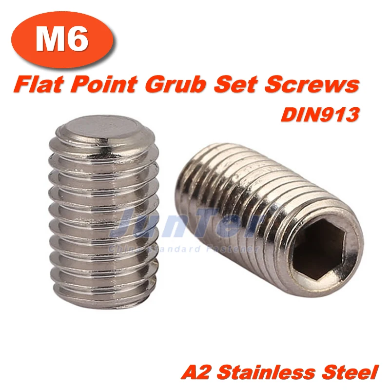 20pcs/lot M6(6mm) A2 Stainless Steel Flat Point Grub Hex Socket Set Screws DIN913
20pcs/lot M6(6mm) A2 Stainless Steel Flat Point Grub Hex Socket Set Screws DIN913