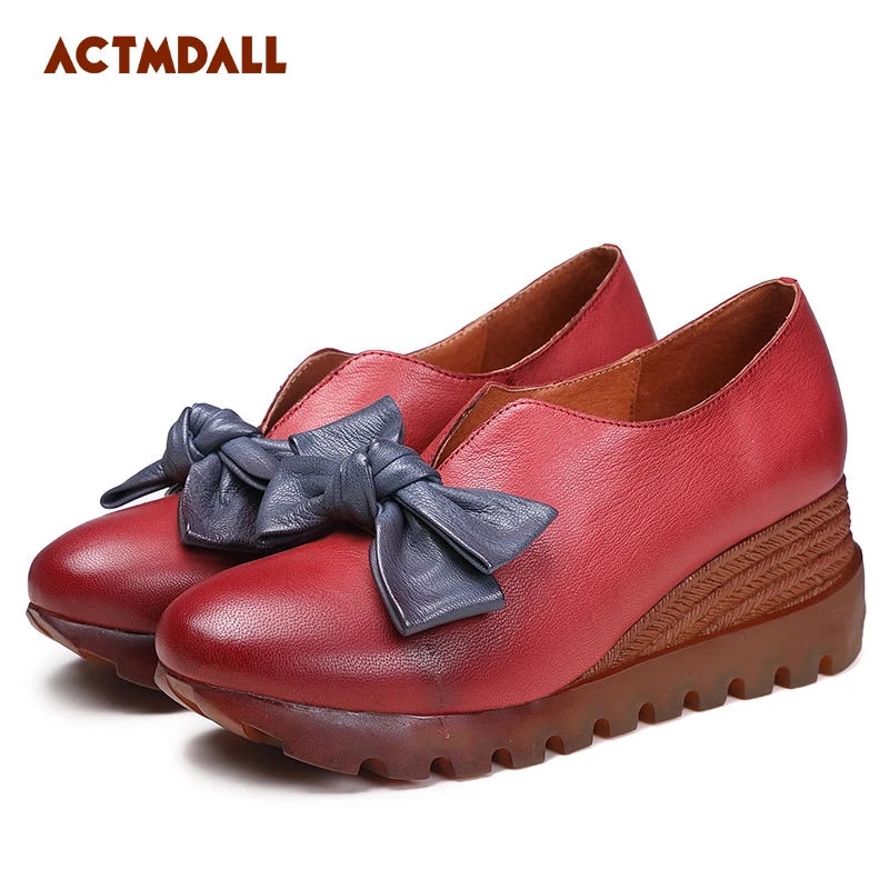 2019 Spring Autumn Female Shoes Wedges Thick Bottom High Heels Platform Comfortable Sheepskin Handmade Women Pumps Actmdall
2019 Spring Autumn Female Shoes Wedges Thick Bottom High Heels Platform Comfortable Sheepskin Handmade Women Pumps Actmdall