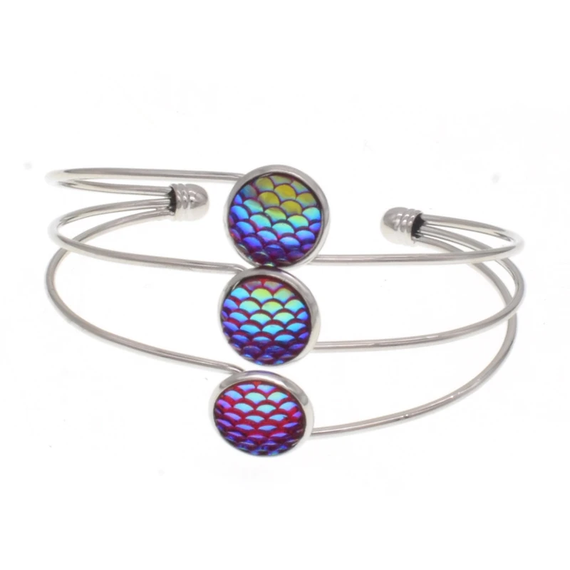 Fashion color scale bracelet round multi-layer bracelet silver alloy simple switch charm bracelet Multicolor Dragonscale SB1252
Fashion color scale bracelet round multi-layer bracelet silver alloy simple switch charm bracelet Multicolor Dragonscale SB1252