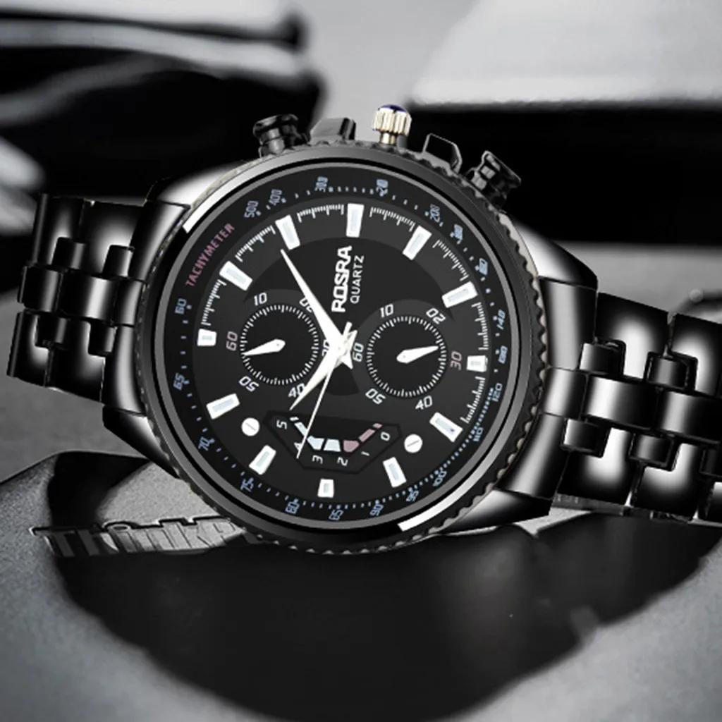 New Men Watches Men Sport Watches Fashion Quartz Watch Black Stainless Steel Men's Watches formal Business Leisure Party decorat
New Men Watches Men Sport Watches Fashion Quartz Watch Black Stainless Steel Men's Watches formal Business Leisure Party decorat