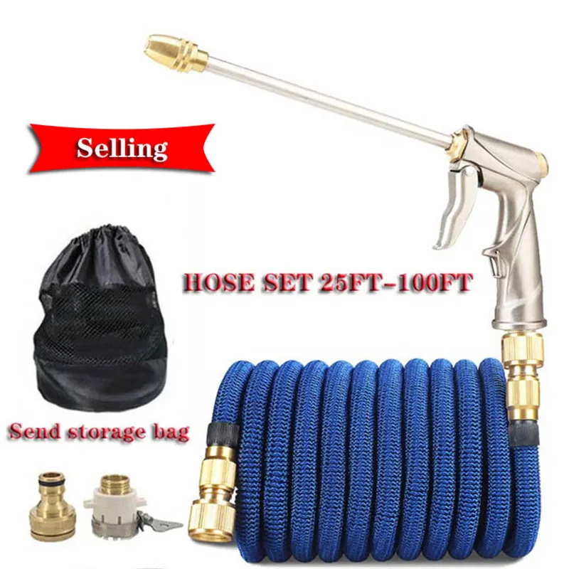 Hot 16-100 foot Garden Watering Hose Expandable Magic Garden Hose flexible EU Hose Car Wash Weapon Metal Sprayer Set For garden
Hot 16-100 foot Garden Watering Hose Expandable Magic Garden Hose flexible EU Hose Car Wash Weapon Metal Sprayer Set For garden