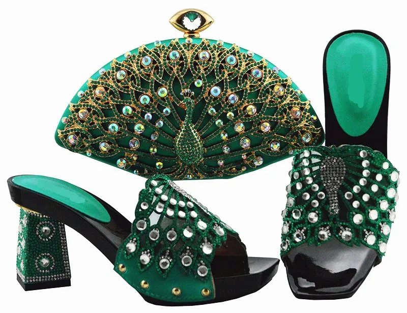 Fashionable teal women pumps and bag set with big crystal decoration african shoes match handbag for dress QSL004
Fashionable teal women pumps and bag set with big crystal decoration african shoes match handbag for dress QSL004