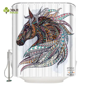 DEARHOUSE Shower Curtain Ethnic Horse Shower Curtain Bathroom Curtain Home Decoration
DEARHOUSE Shower Curtain Ethnic Horse Shower Curtain Bathroom Curtain Home Decoration