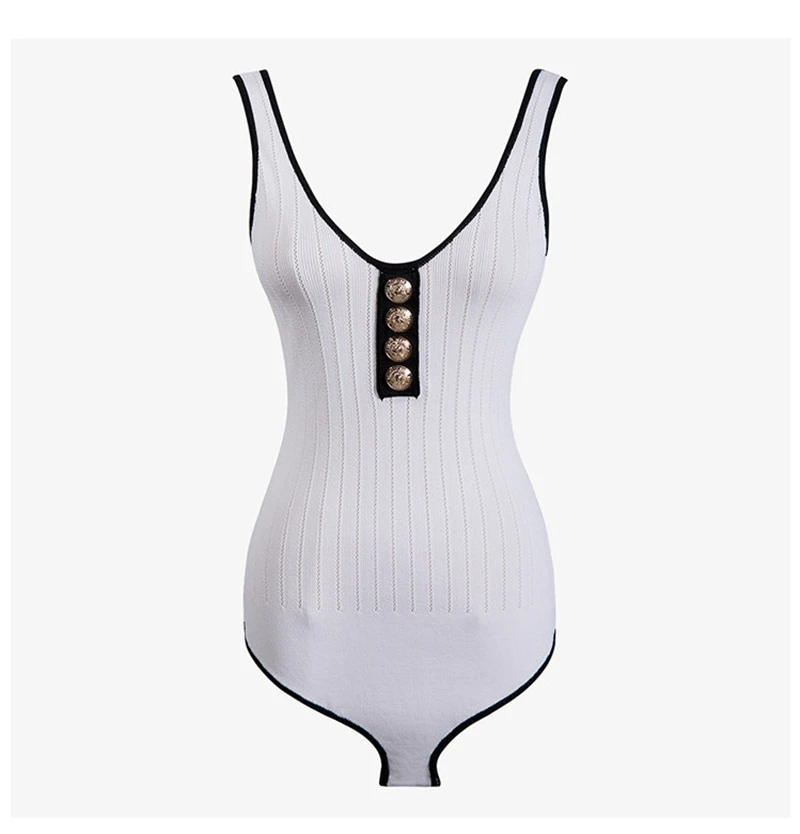 Luxury Designer 2019 Tops Women Sexy Hollow Out Low Collar Backless Golden Button Knitted Vest White Black Summer Tanks
Luxury Designer 2019 Tops Women Sexy Hollow Out Low Collar Backless Golden Button Knitted Vest White Black Summer Tanks