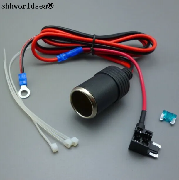 

shhworldsea 1M 1.5mm2 Car Cigarette Cigar Lighter plug DC12V 24V Auto Extension Micro Fuse holder Tap Holder Lead