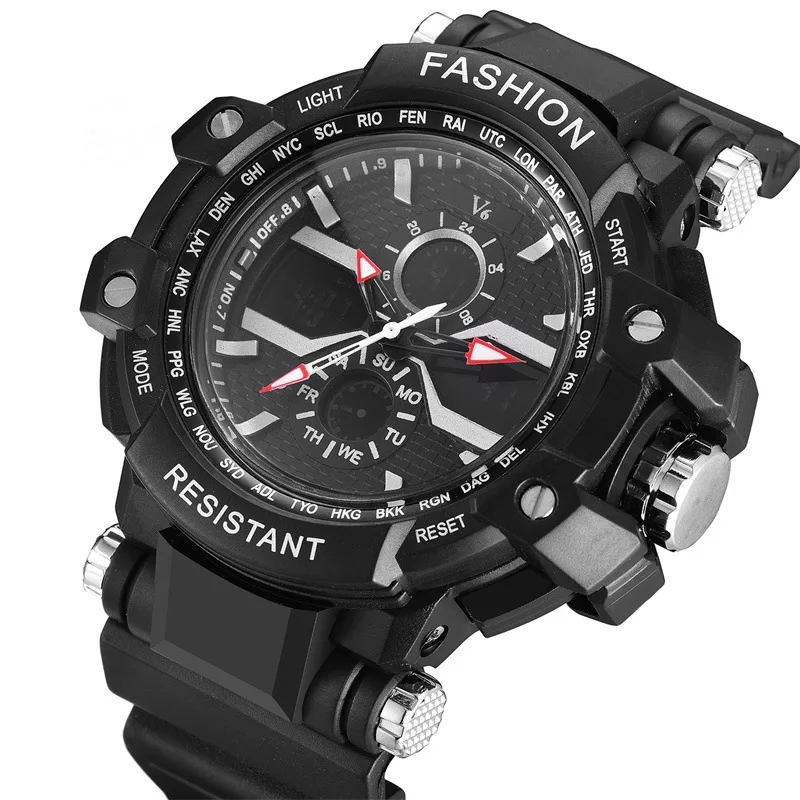 Men Watches V6 Luxury Brand Sport Watch Military Outdoor Student Gift Waterproof Fashion Men's Quartz Wristwatches
Men Watches V6 Luxury Brand Sport Watch Military Outdoor Student Gift Waterproof Fashion Men's Quartz Wristwatches
