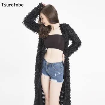 Tsureobe Winter Knitted Cardigan Long Coats Women Black Elegant Casual Knitting Ponchos Female Fashion Long Sleeve Loose Coats
Tsureobe Winter Knitted Cardigan Long Coats Women Black Elegant Casual Knitting Ponchos Female Fashion Long Sleeve Loose Coats