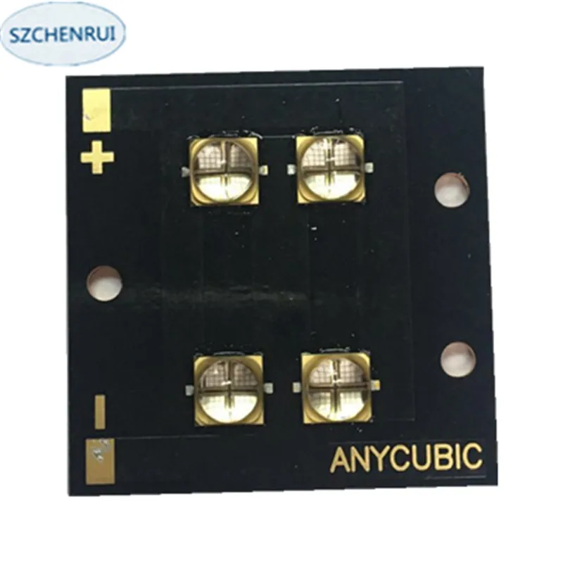6565 UV-LED Module for 3D Printer 40 Watts High-Power Violet 365-370nm 380-385nm 395-400nm 400-405nm
6565 UV-LED Module for 3D Printer 40 Watts High-Power Violet 365-370nm 380-385nm 395-400nm 400-405nm