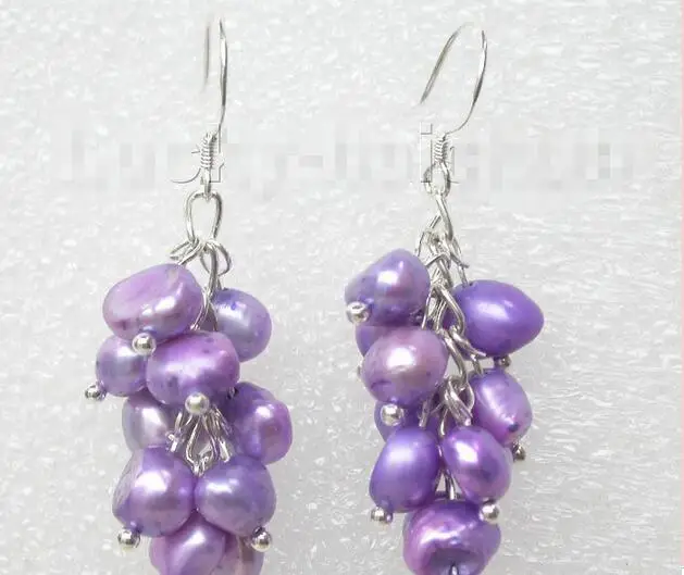 Wholesale price 16new ^^^^ baroque purple pearls dangle earrings 925ss hook j7452
Wholesale price 16new ^^^^ baroque purple pearls dangle earrings 925ss hook j7452