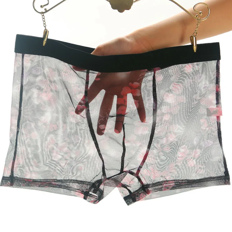 Plus Size Lace Mesh Panties Transparent Boxers Men Underwear Ice Silk Seamless Boxers Sexy Boxer Shorts Cuecas Gay See Through
Plus Size Lace Mesh Panties Transparent Boxers Men Underwear Ice Silk Seamless Boxers Sexy Boxer Shorts Cuecas Gay See Through