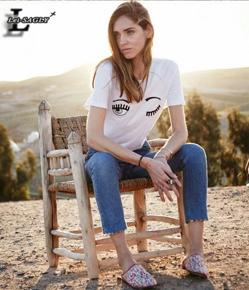 Lei-SAGLY Big Eye Lashes Short Sleeve Tee Summer Style New Design Casual Women Harajuku T shirt Contracted Tshirts Tops F910
Lei-SAGLY Big Eye Lashes Short Sleeve Tee Summer Style New Design Casual Women Harajuku T shirt Contracted Tshirts Tops F910