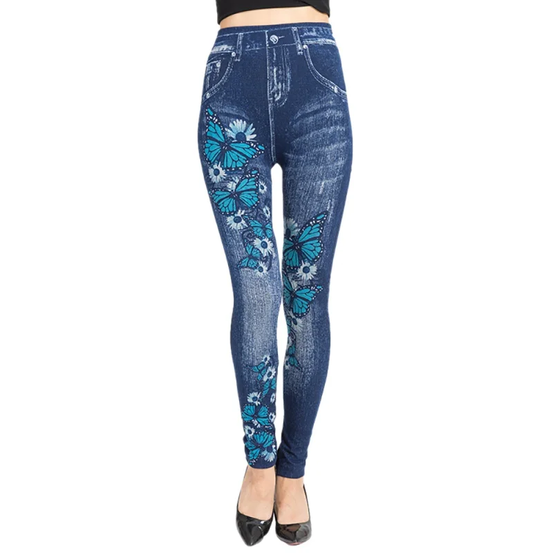 Women's Sexy Floral Jeans Jeggings High Waist Stretch Denim Print Leggings with Pocket
Women's Sexy Floral Jeans Jeggings High Waist Stretch Denim Print Leggings with Pocket