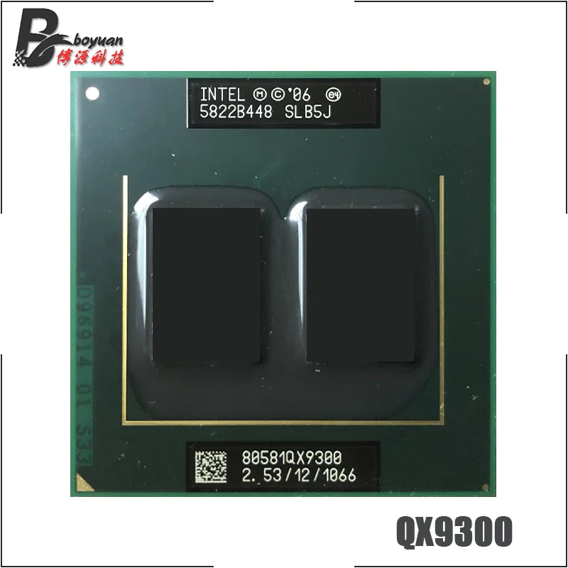 Intel Core 2 Extreme Mobile QX9300 SLB5J 2.5 GHz Quad-Core Quad-Thread CPU Processor 12M 45W Socket P
Intel Core 2 Extreme Mobile QX9300 SLB5J 2.5 GHz Quad-Core Quad-Thread CPU Processor 12M 45W Socket P