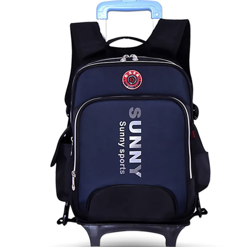 Фото Солнечный новейший Съемный Детский Школьный рюкзак на колесиках школьные сумки