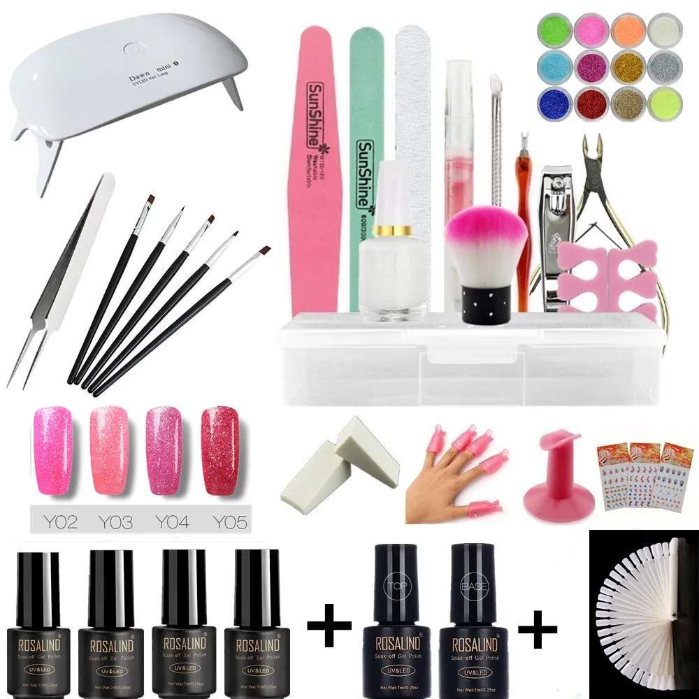 All for Nail Arts Nail Gel Varnish Set 4 colors UV gel with UV LED Dry Lamp Gel Nail Polish Set Manicure Tool Kit
All for Nail Arts Nail Gel Varnish Set 4 colors UV gel with UV LED Dry Lamp Gel Nail Polish Set Manicure Tool Kit
