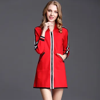 Autumn Long Sleeve Red Baseball Jacket Abrigos Mujer Invierno 2018 Women Coat Abrigos De Mujer Elegantes Casaco Feminino D1022
Autumn Long Sleeve Red Baseball Jacket Abrigos Mujer Invierno 2018 Women Coat Abrigos De Mujer Elegantes Casaco Feminino D1022